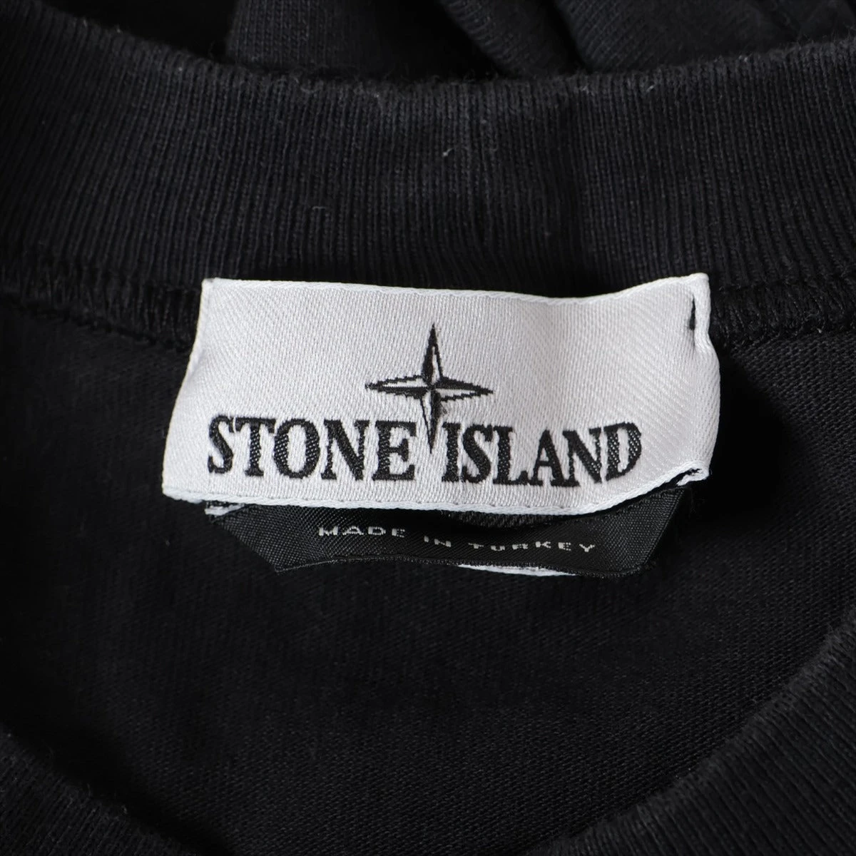 ストーンアイランド コットン ロングTシャツ L メンズ ブラック 