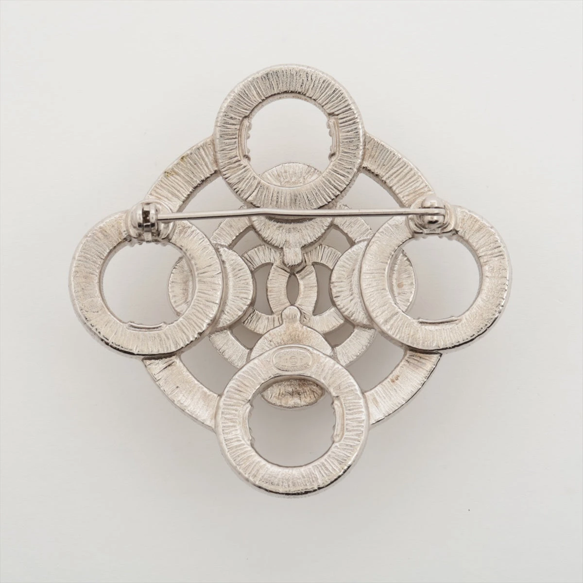 シャネル ココマーク A16B ブローチ GP×ラインストーン×フェイク