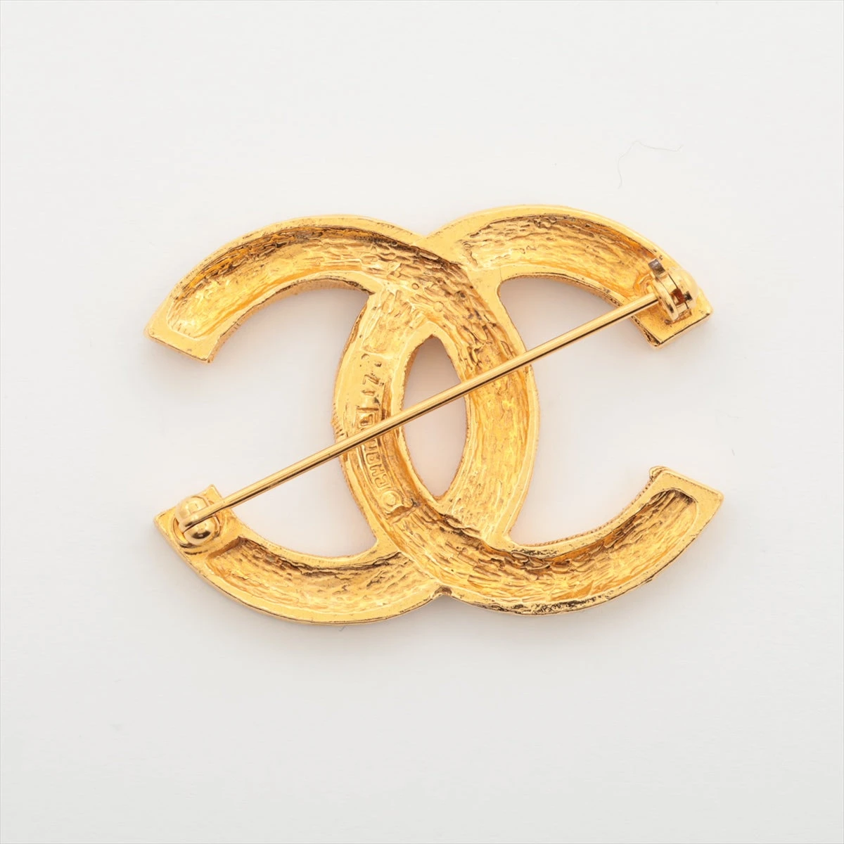 シャネル ココマーク 174 ブローチ GP×ラインストーン ゴールド