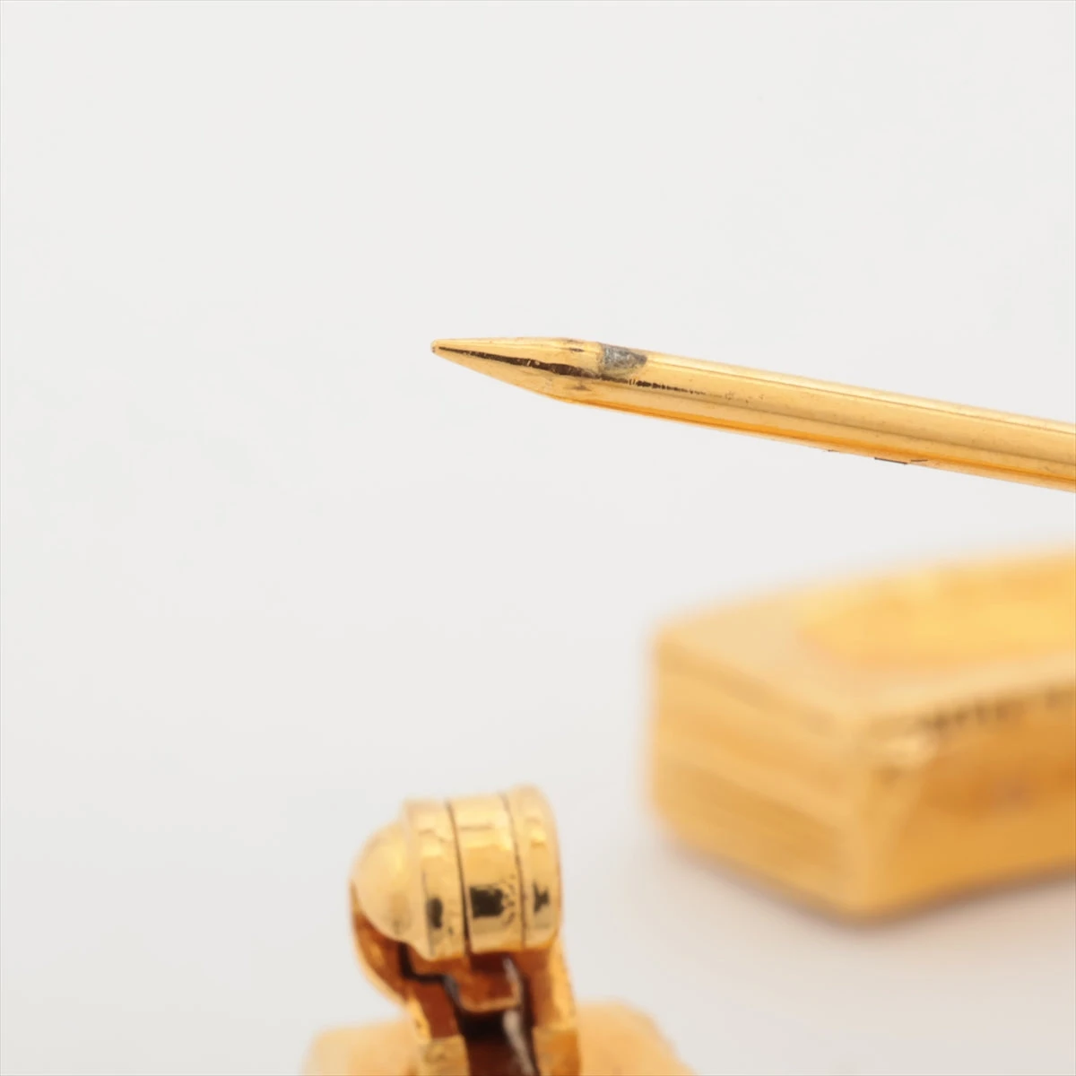 シャネル ココマーク 174 ブローチ GP×ラインストーン ゴールド