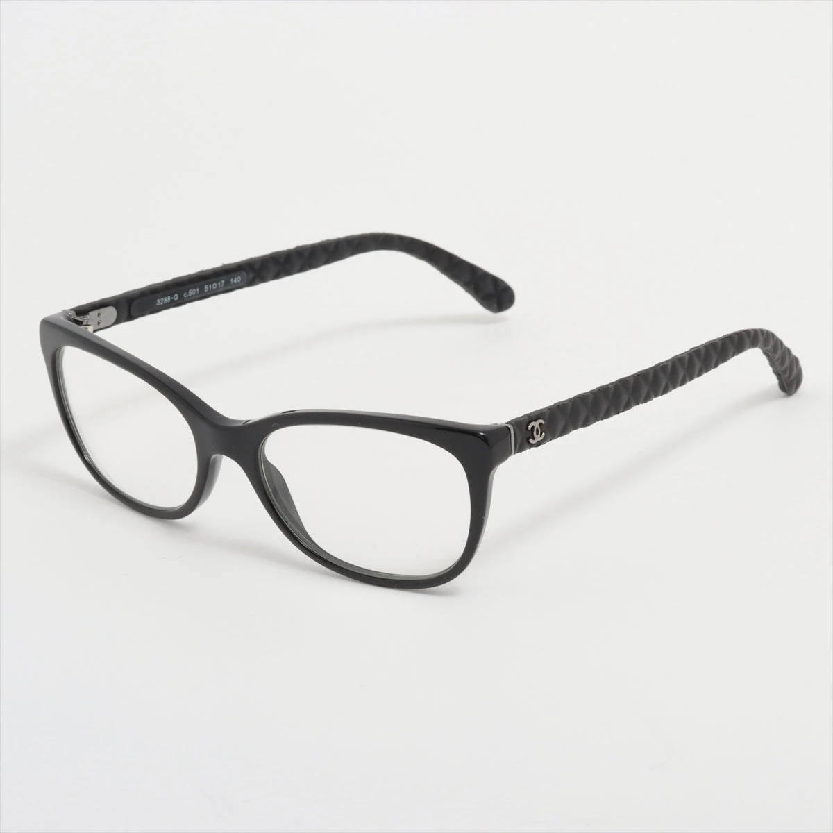 シャネル メガネ プラスチック ブラック 3288-Q A2496301｜中古