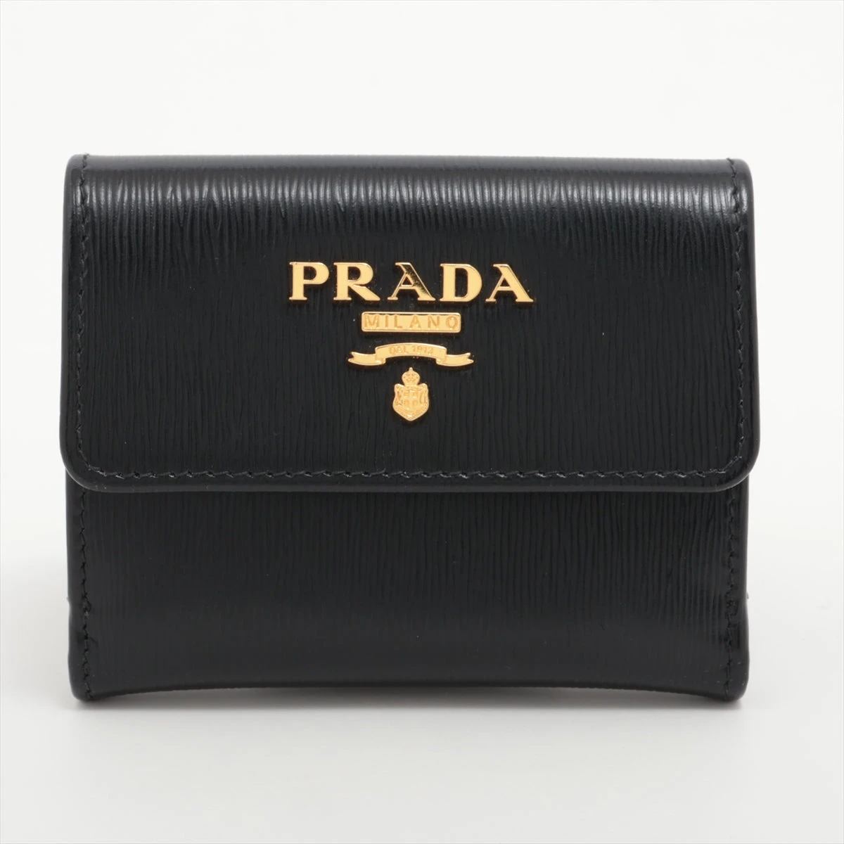 極美✨付属付き✨PRADA ケース レザー ヴィッテロムーブ 黒 PRADA プラダ ファスナー付 ヴィッテロダイノレザー カード