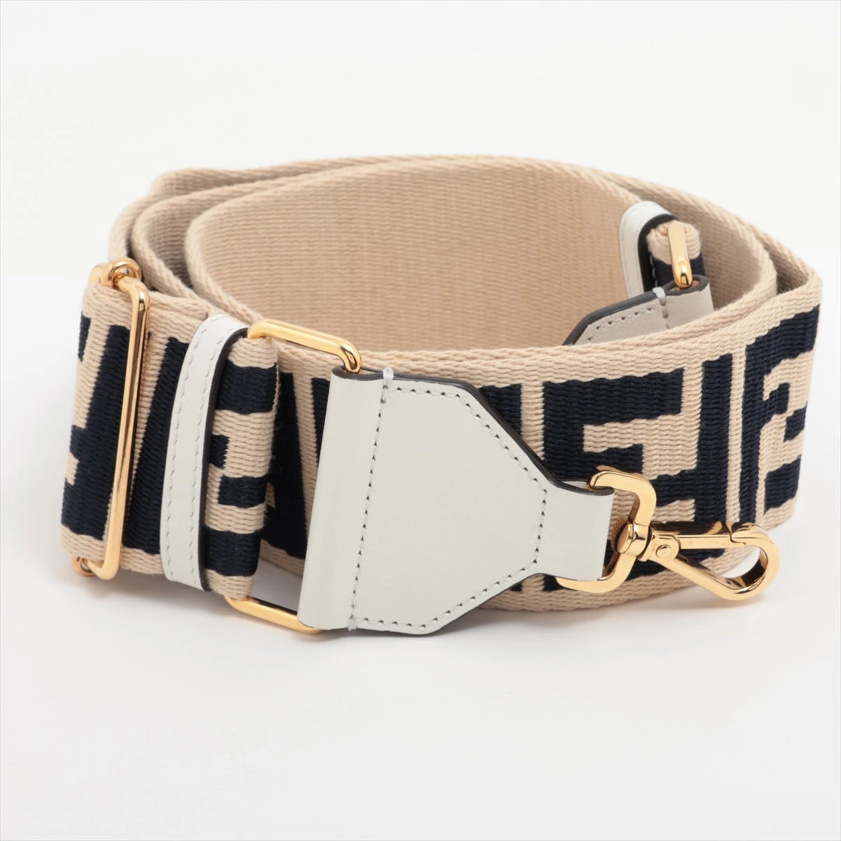 フェンディ キャンバス×レザー ズッカ ショルダーストラップ