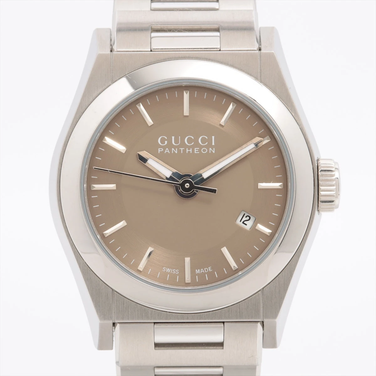 美品　グッチ パンテオン　ダイヤベゼル　ボーイズ　メンズ　腕時計　シェル文字盤 GUCCI グッチ パンテオン ダイヤベゼル 115.2 SS/ダイヤモンド