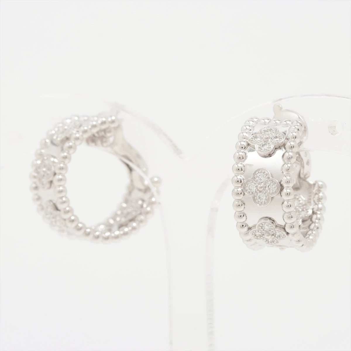 ヴァンクリーフ&アーペル ペルレ クローバー ダイヤ ピアス 750