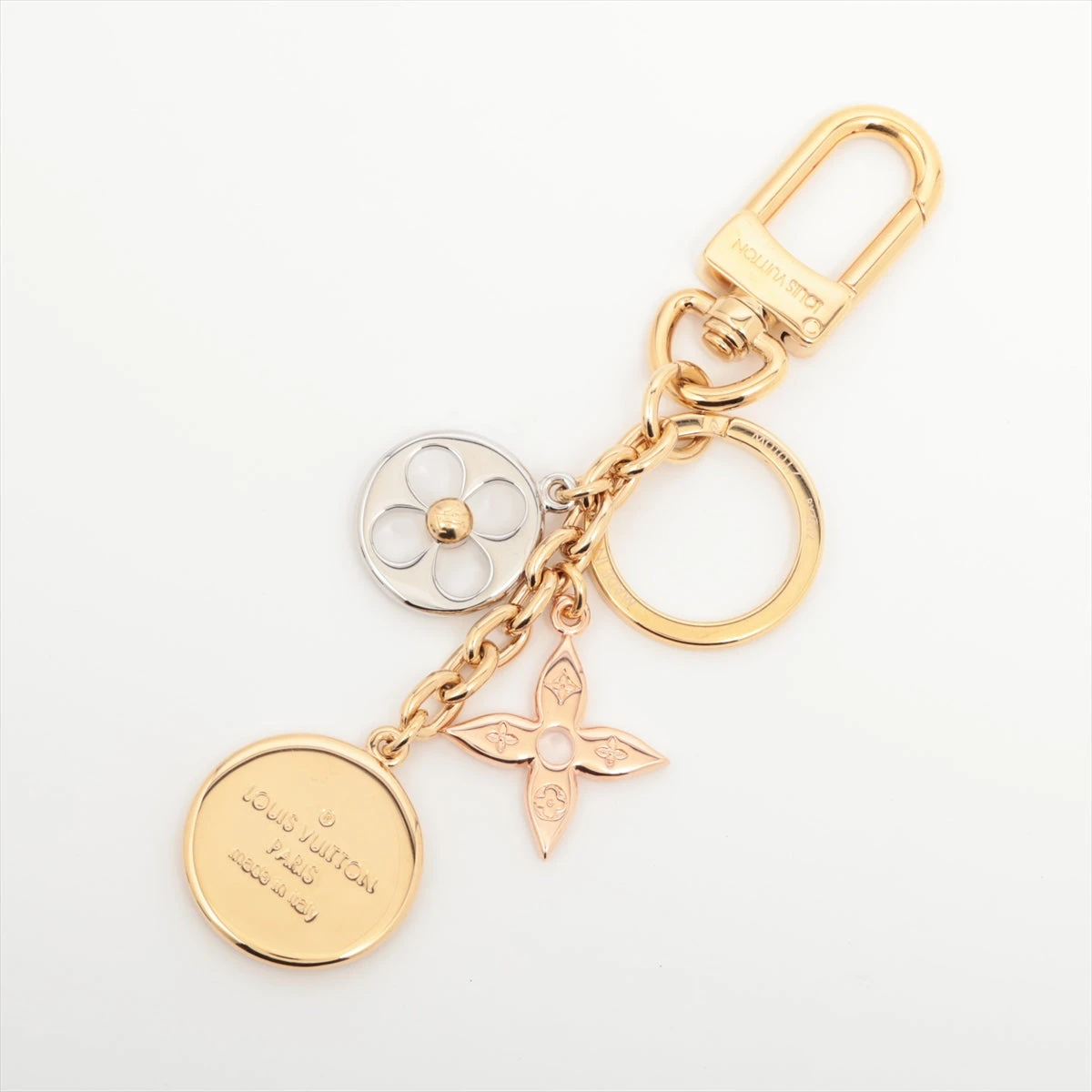 ヴィトン LOUIS VUITTON チャーム(ゴールド×ブラック/LV) ミュルティ・ポシェット・アクセソワール バイカラー モノグラム