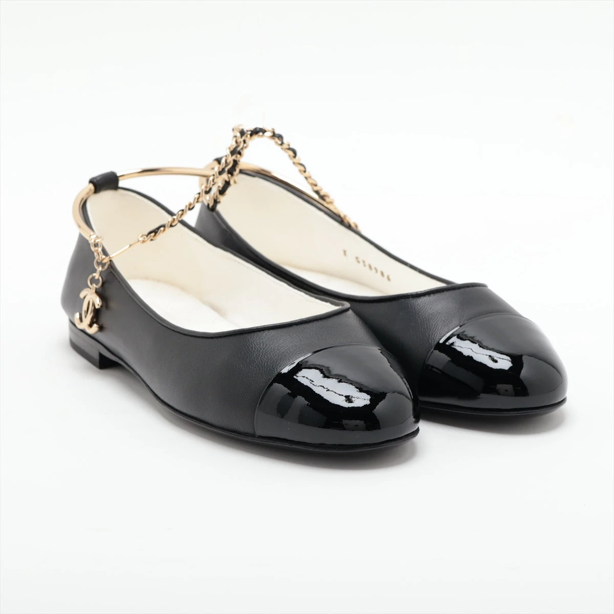 シャネル ココマーク レザー フラットパンプス 35 1/2