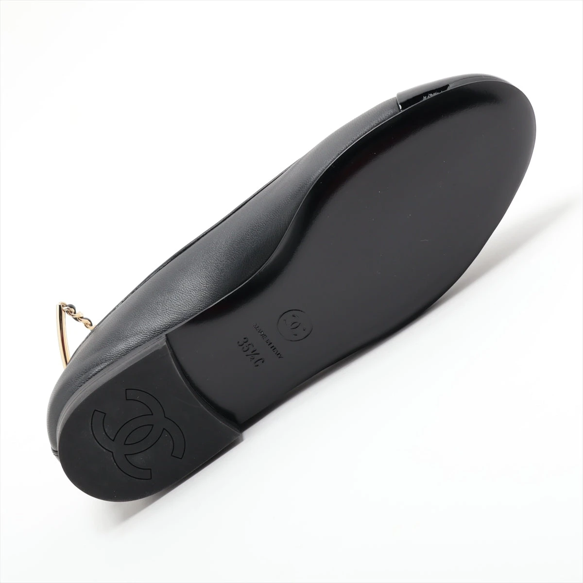 シャネル ココマーク レザー フラットパンプス 35 1/2