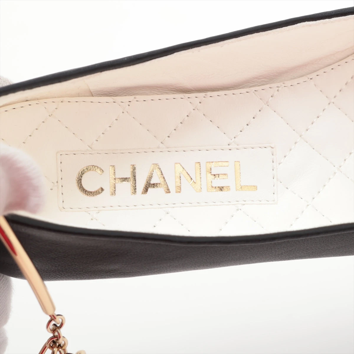 シャネル ココマーク レザー フラットパンプス 35 1/2