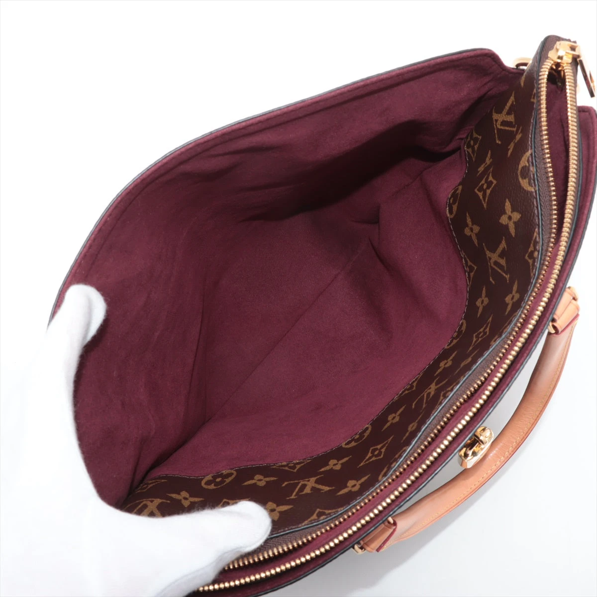 ヴィトン モノグラム フラワージップド トートMM M44360 WZ301844