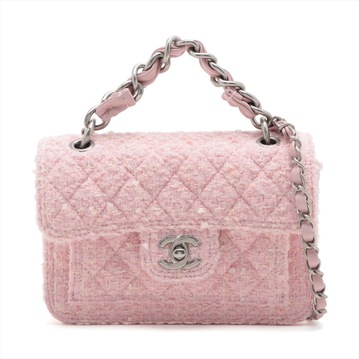 非売品　シャネルノベルティ　ミニバック　ツイード　ピンク CHANEL ノベルティ ツィード リュック ミニ 美品 ピンク チェーン