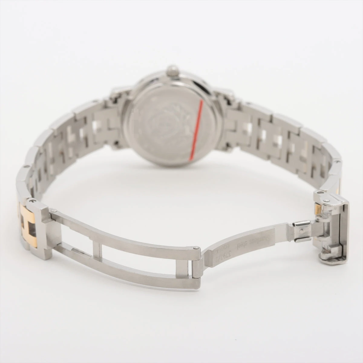 HERMES　CL4.220　エルメス　ナクレ　 WhiteシェルDial エルメス クリッパー ナクレ CL4.220 ホワイトシェル レディース