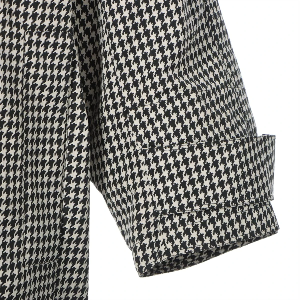 クリスチャンディオール M ウール 千鳥格子 ノーカラージャケット クリスチャンディオール ポリエステル ジャケット S レディース