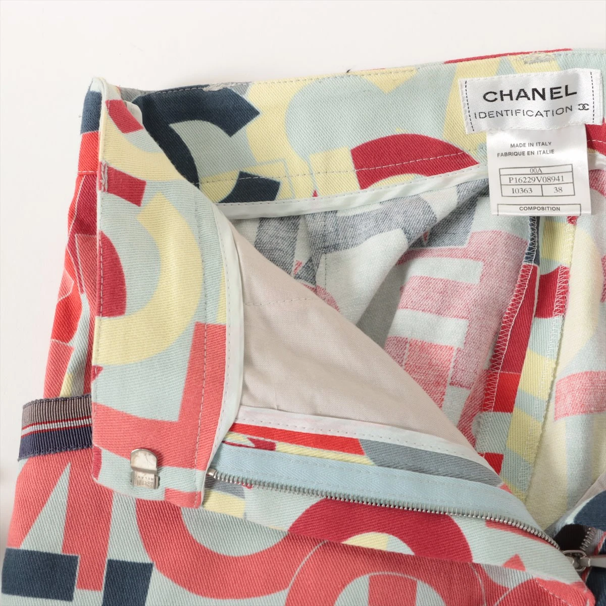 CHANEL シャネル マルチカラー モノグラム パンツ CHANEL シャネル マルチカラー モノグラム パンツ