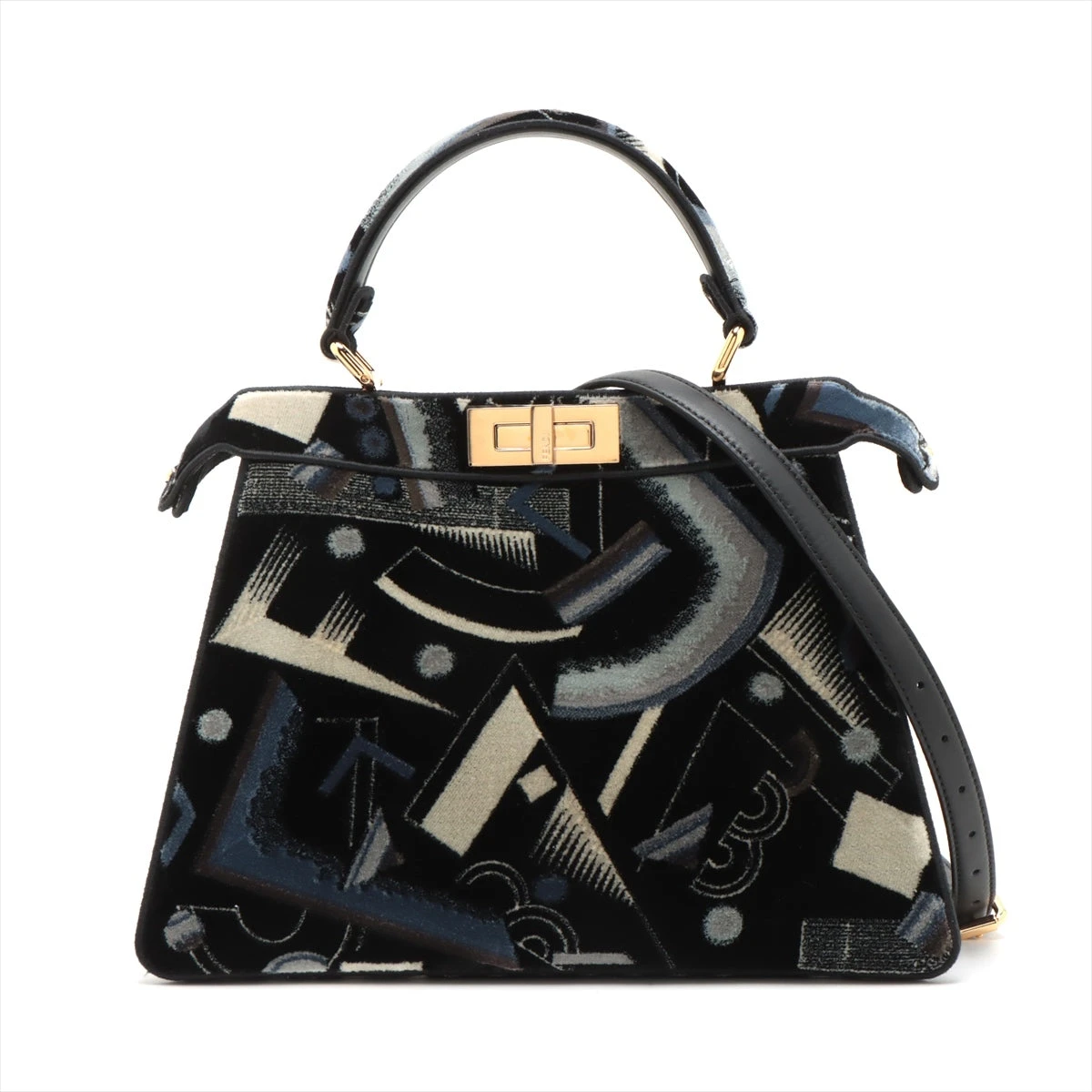 フェンディ ピーカブー アイシーユー ミディアム ベロア 2WAY  