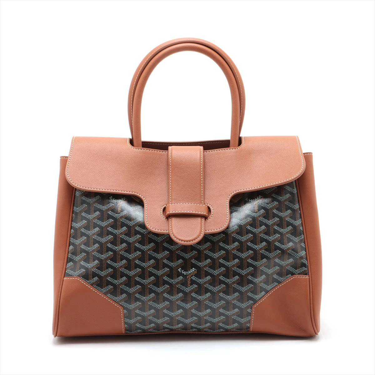 GOYARD ゴヤール サイゴントートバッグ ブラウン ゴヤール サイゴン トート PVC×レザー トートバッグ ブラウン AP061023