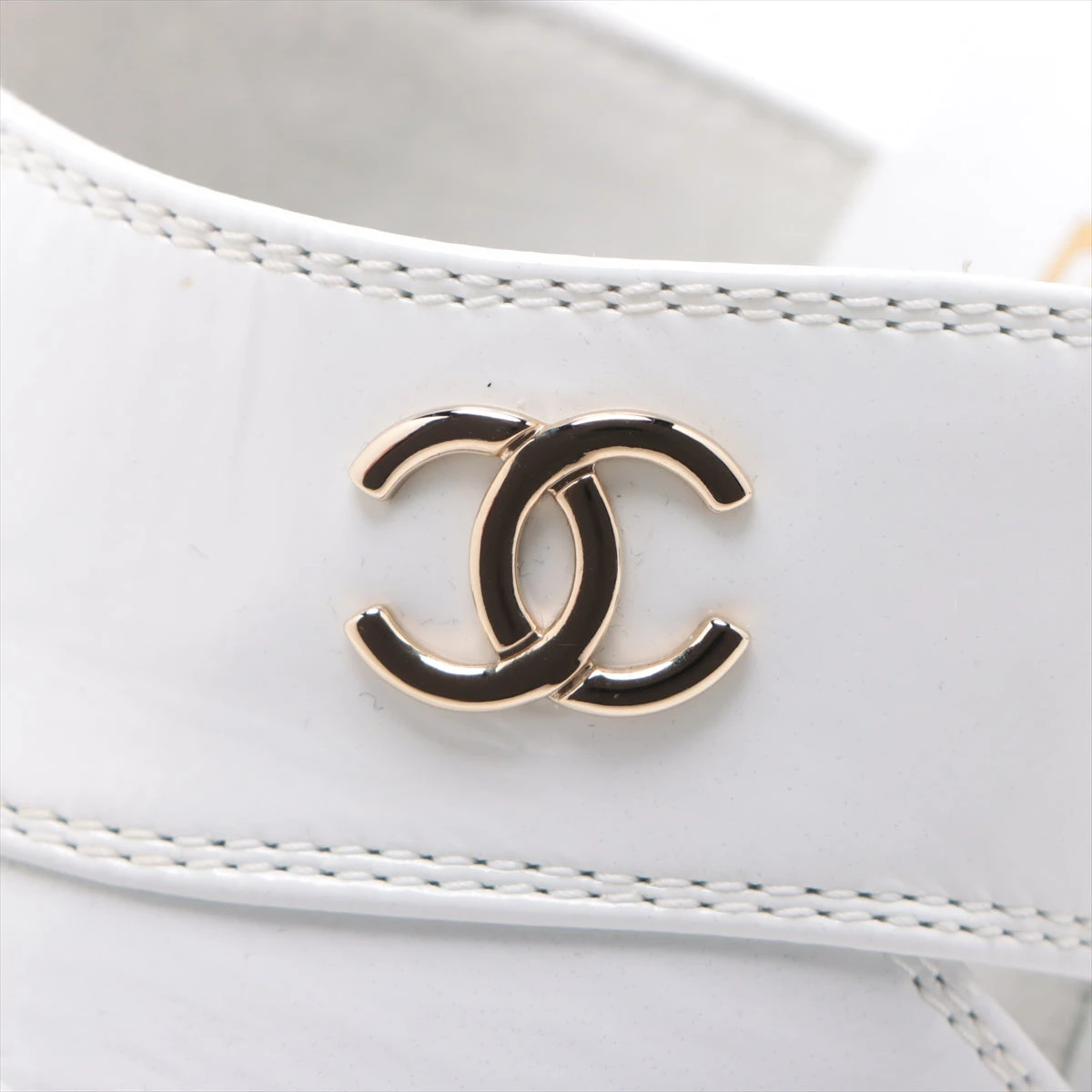 シャネル ココマーク 23AW パテントレザー サンダル 35C