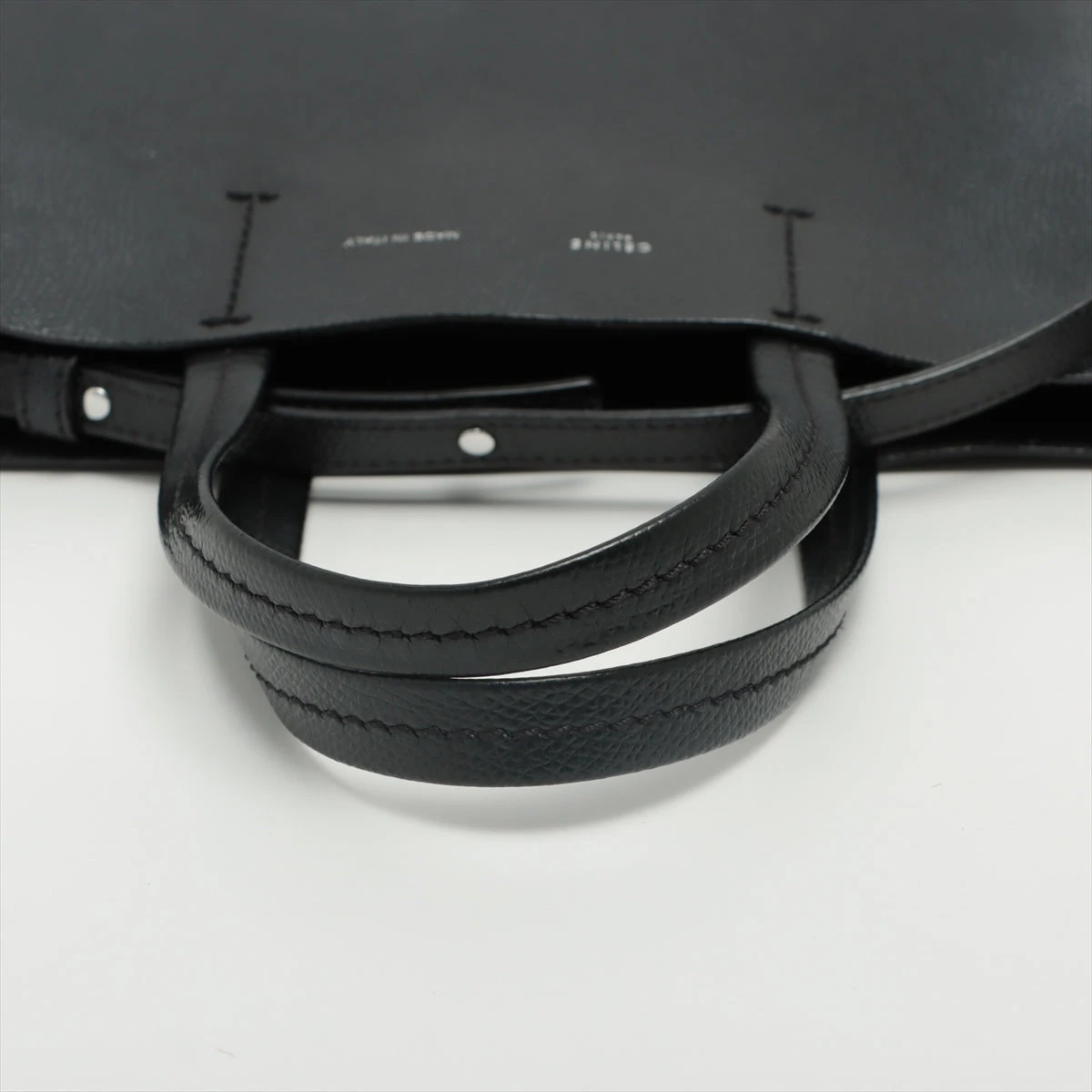 セリーヌ　バーティカル カバ　スモール　トートバッグ　2way　レザー　ブラック セリーヌ バーティカルカバスモール レザー 2WAYトートバッグ