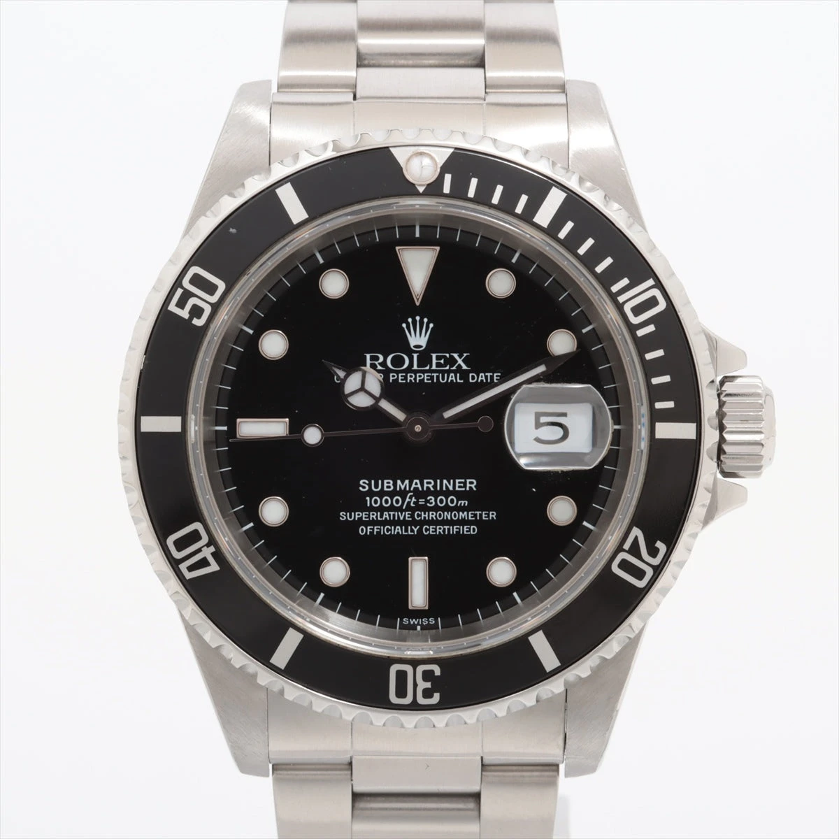 ロレックス サブマリーナ 16610 SS AT 黒文字盤 ルミナスガラス割れ