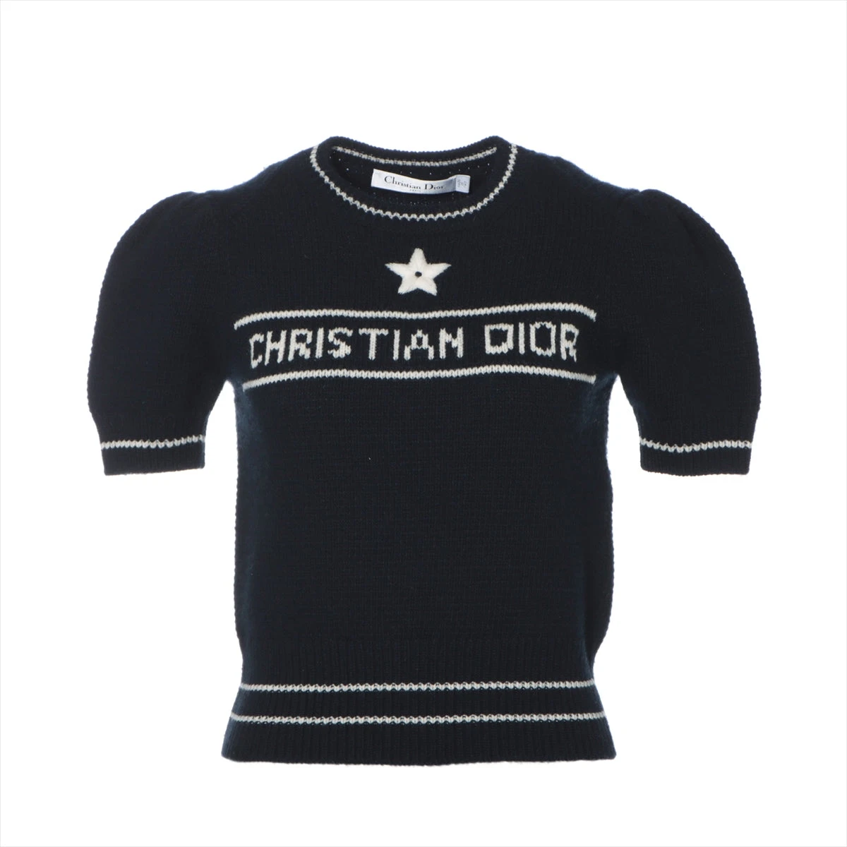 Christian Dior ネイビー 半袖ニット 楽天市場】ディオール Dior 半袖ニット ニット 衣料品 トップス