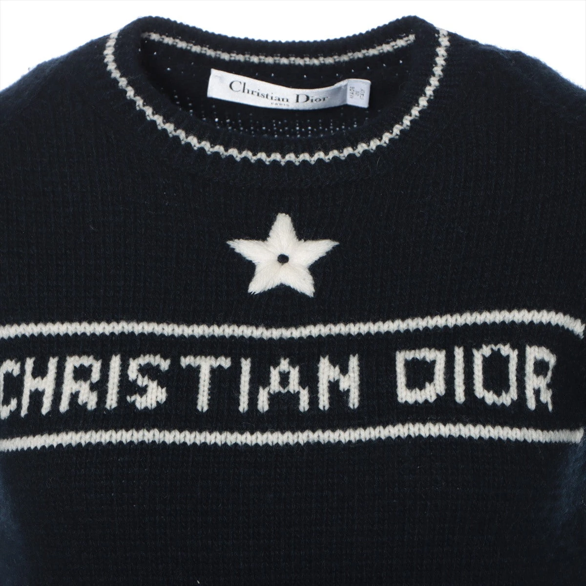 Christian Dior ネイビー 半袖ニット 楽天市場】ディオール Dior 半袖ニット ニット 衣料品 トップス