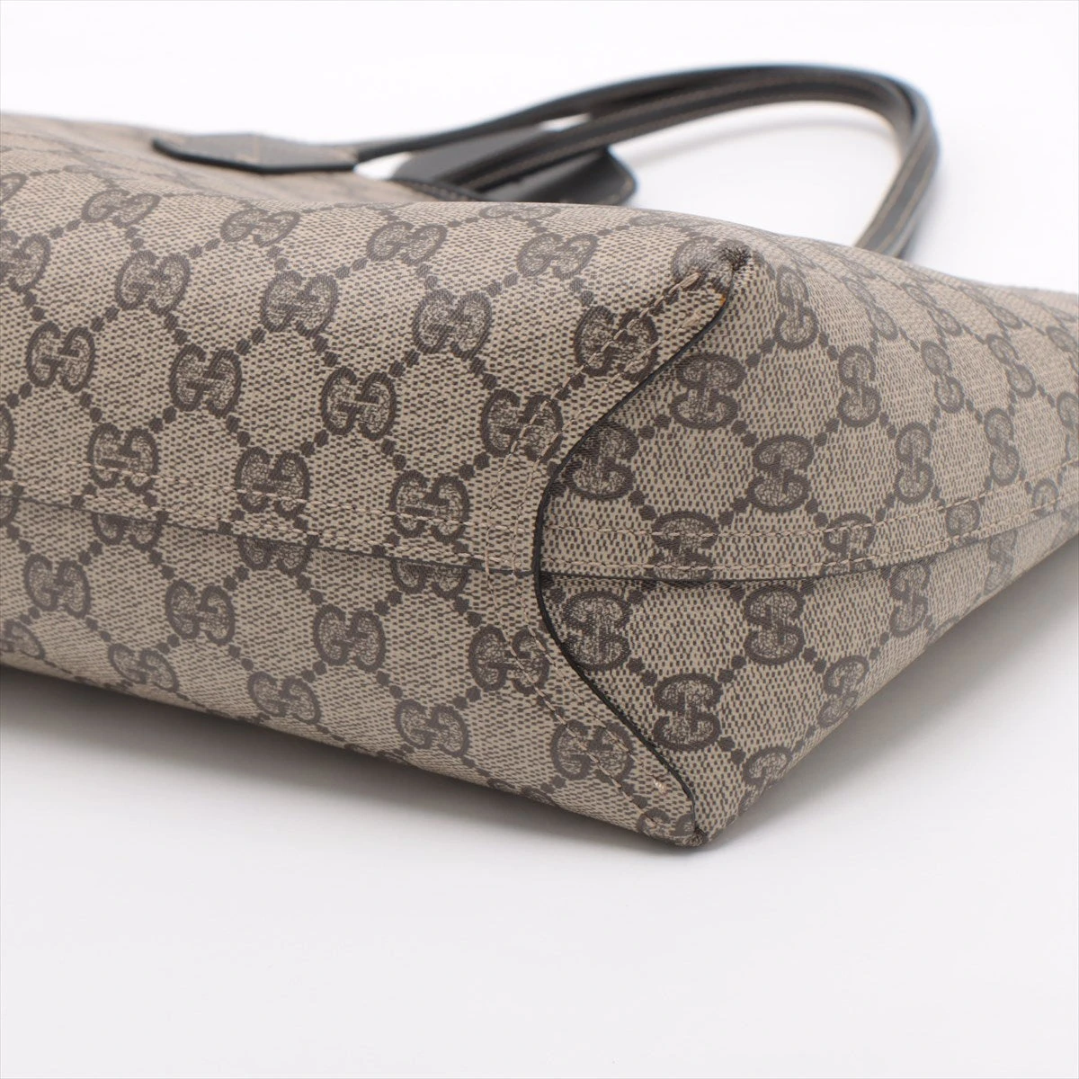 【美品】GUCCI GG スプリーム トートバッグ リバーシブル 372613 グッチ GGスプリーム リバーシブル トートバッグ ブラック