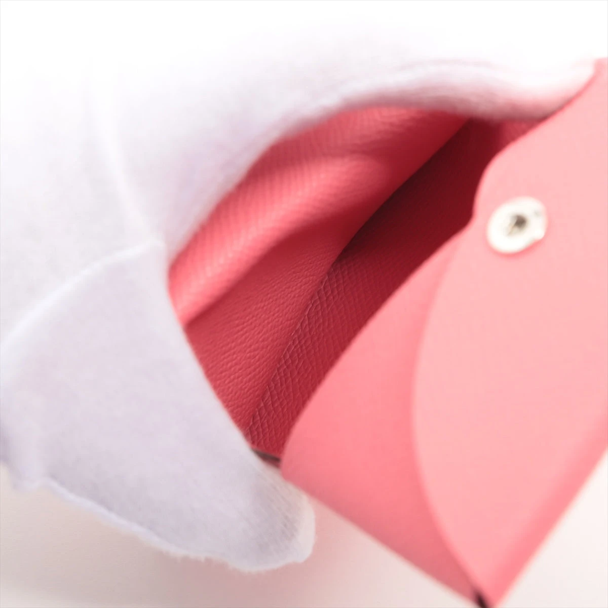 エルメス カルヴィ デュオ ヴォーエプソン 名刺入れ ピンク