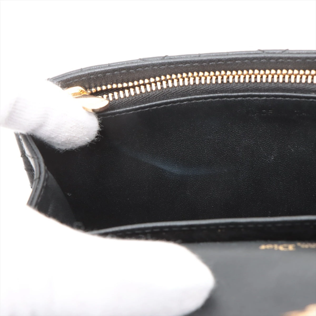 Dior　ディオール　チェーンウォレット　カナージュ　黒　レザー クリスチャンディオール カナージュ レザー チェーンウォレット