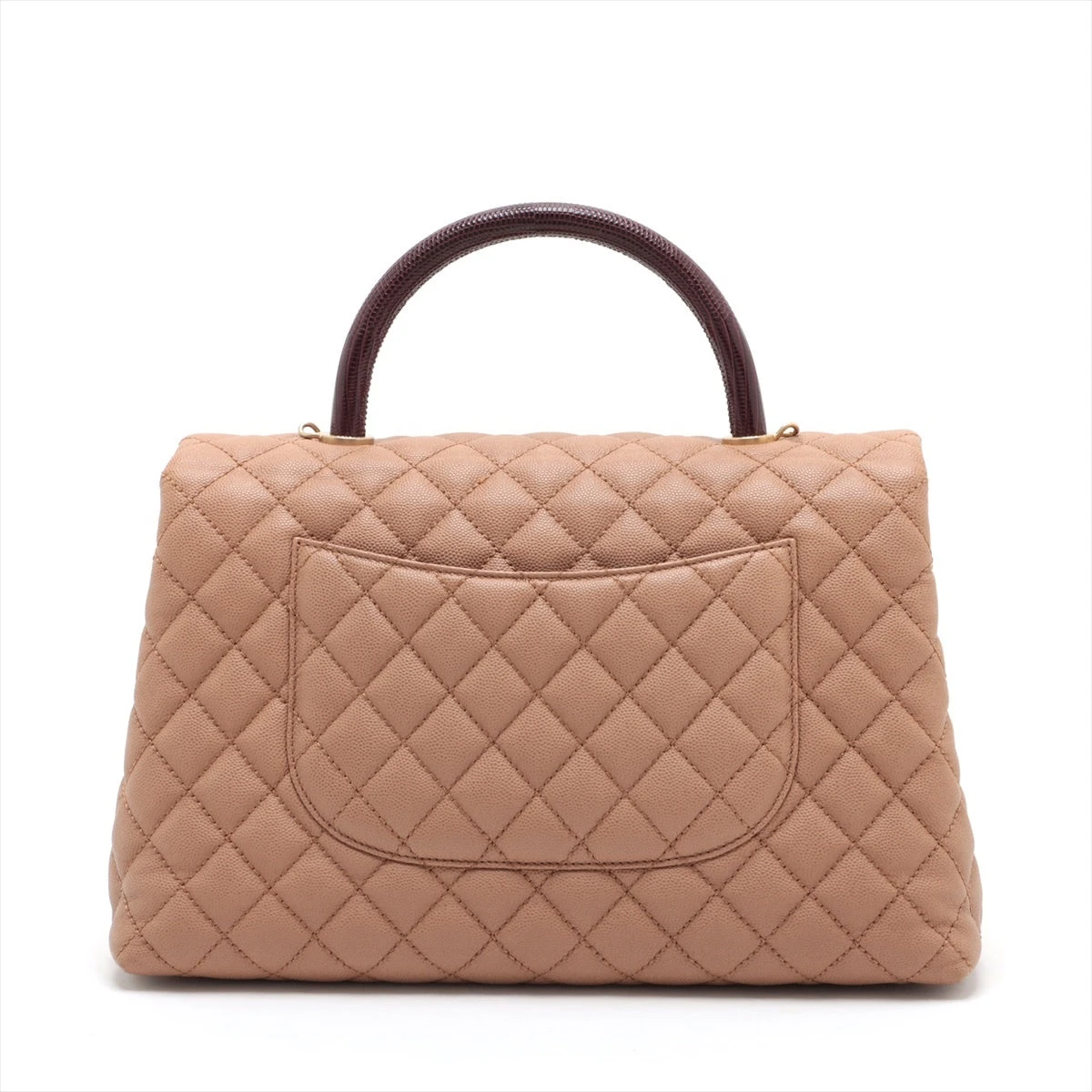 CHANEL バッグ リザード キャビアスキン シャネル ココハンドル キャビアスキン×リザード 2WAYハンドバッグ