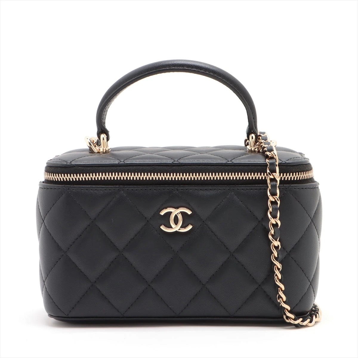 シャネル マトラッセ ラムスキン チェーンショルダーバッグ バニティ