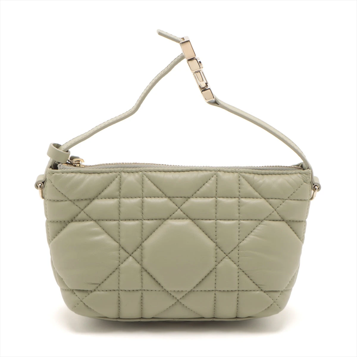 N2756 未使用!! クリスチャンディオール カナージュ ポーチ ハンドバッグ クリスチャンディオール カナージュ ノマドポーチ レザー ハンドバッグ