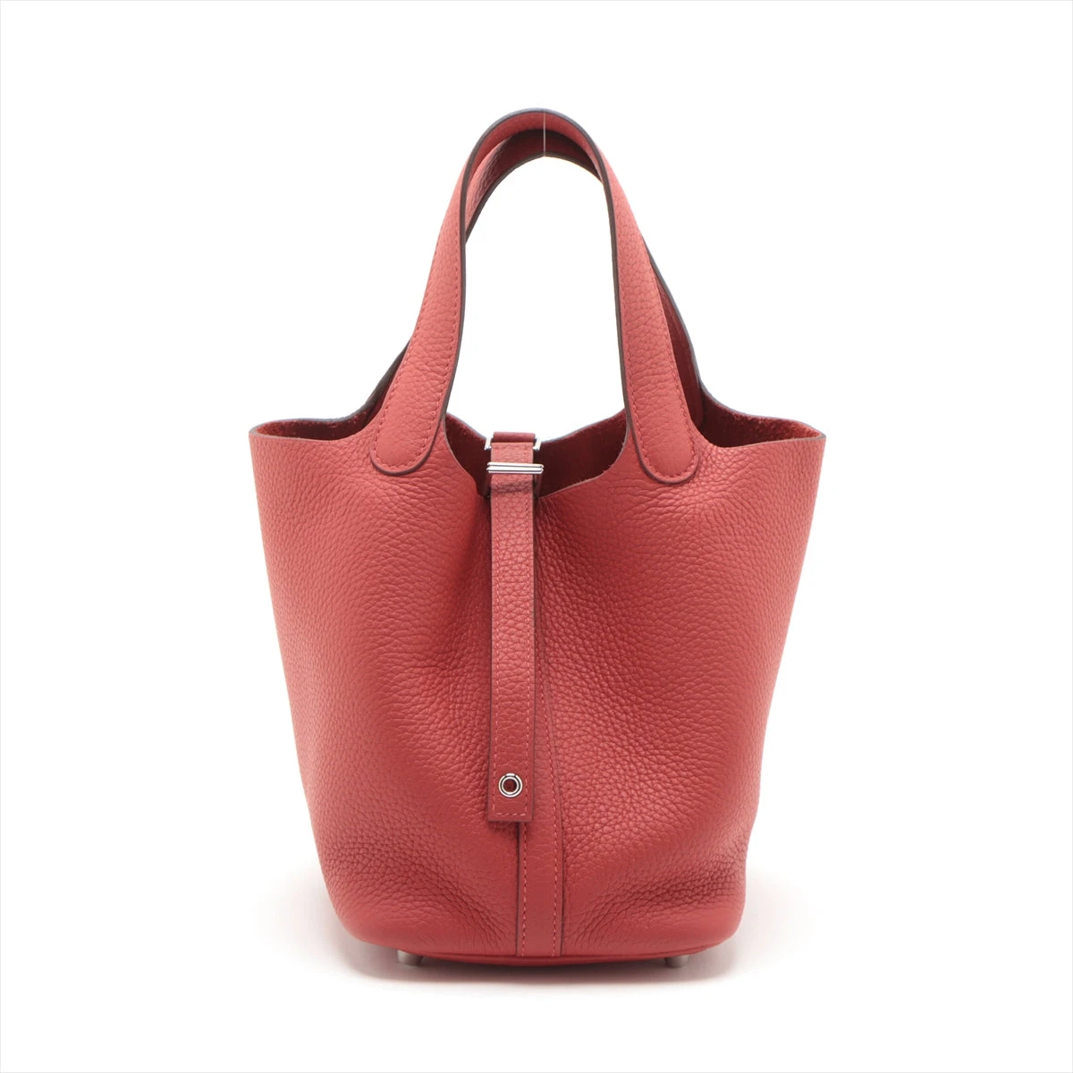 【美品 /Rouge Casaque×Silver金具】HERMES ピコタンロック 18 エルメス ピコタンロック18 PM トリヨンクレマンス ルージュ