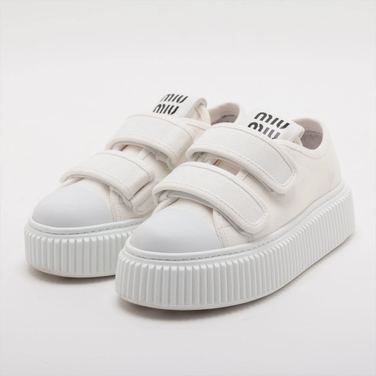 miumiu 厚底スニーカー　35 miu miu ミュウミュウ メッシュ フラットフォーム スニーカー