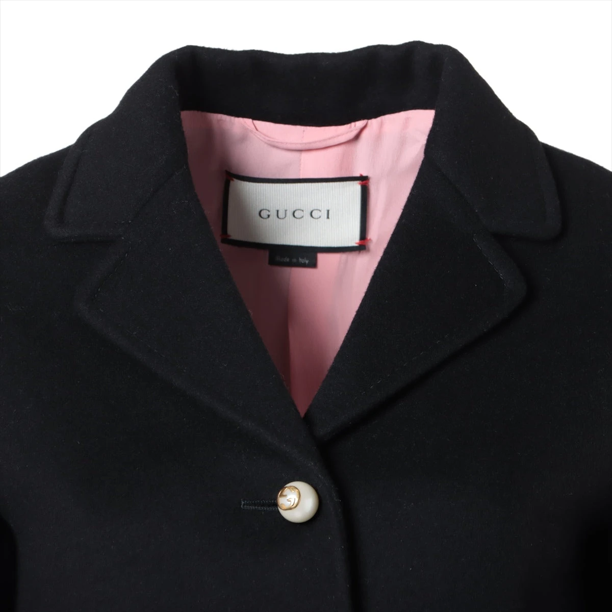 【美品】GUCCI グッチ　コート イタリア製 パールボタン　サイズ6 付属品有 美品】GUCCI グッチコート イタリア製 パールボタンサイズ6 付属品有