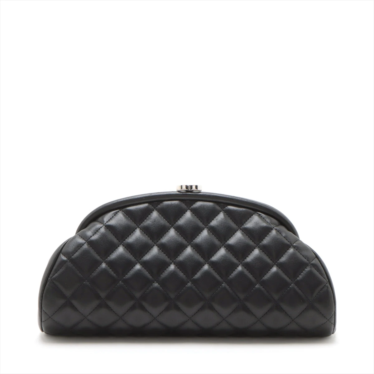 CHANEL シャネル クラッチバッグ マトラッセ ラムスキン シルバー金具 シャネル マトラッセ ラムスキン クラッチバッグ がま口