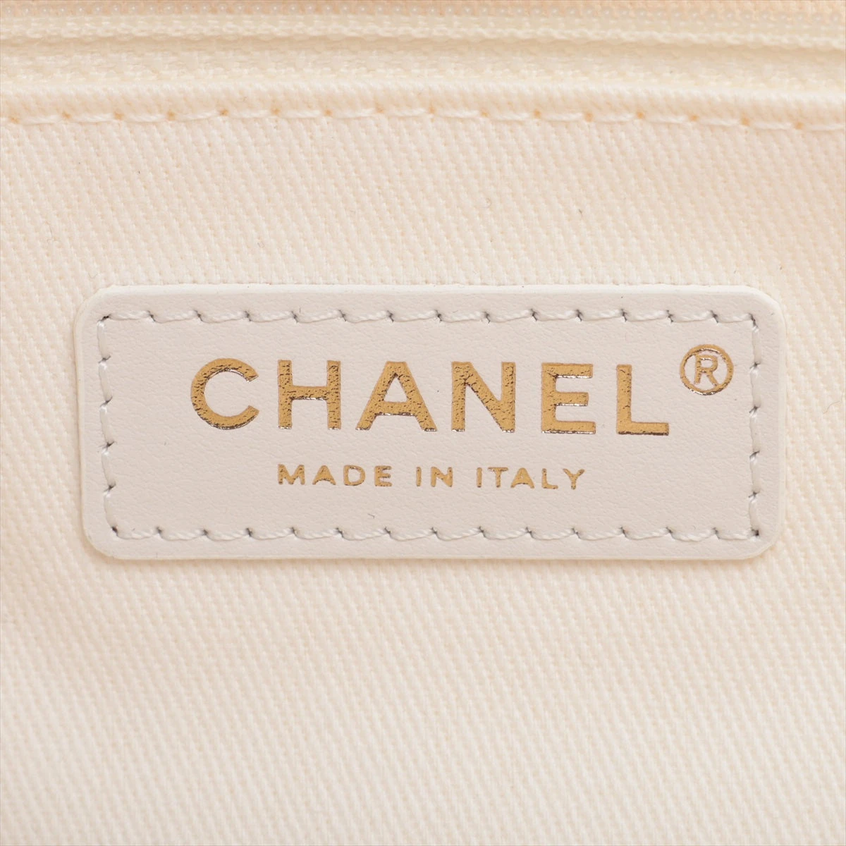 シャネル ドーヴィルGM キャンバス×レザー チェーントートバッグ