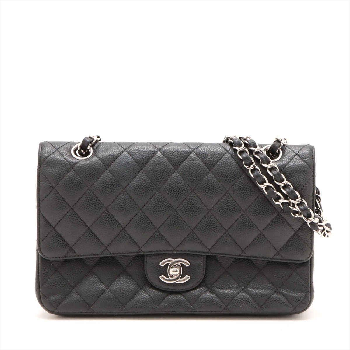 シャネル CHANEL 高級 マトラッセ ダブルフラップ ダブルチェーン 中古・古着通販】CHANEL (シャネル) マトラッセ ダブルフラップ