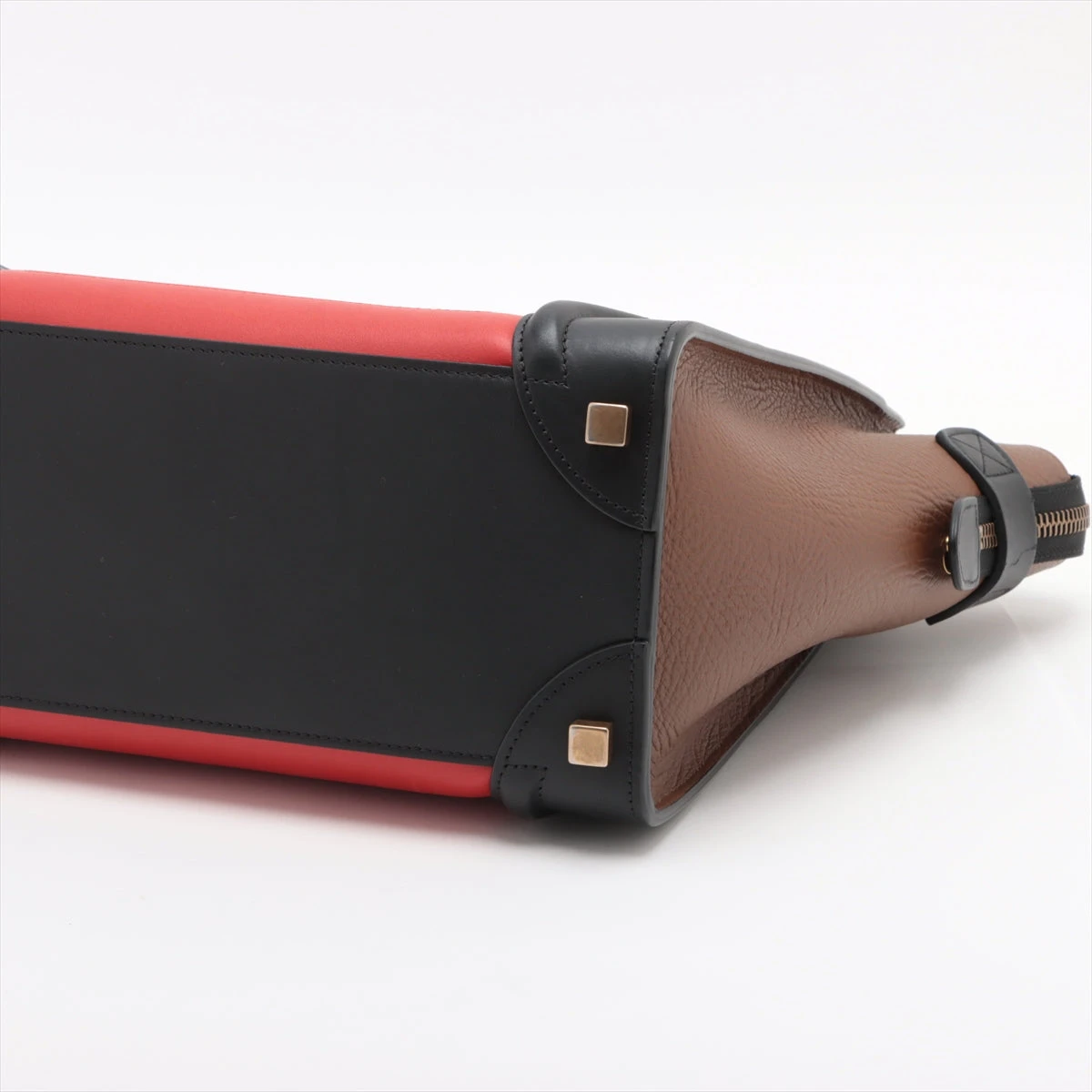 セリーヌ ラゲージ マイクロショッパー キャンバス マルチカラーあんしん鑑定あり セリーヌ ラゲージ マイクロショッパー キャンバス×レザー