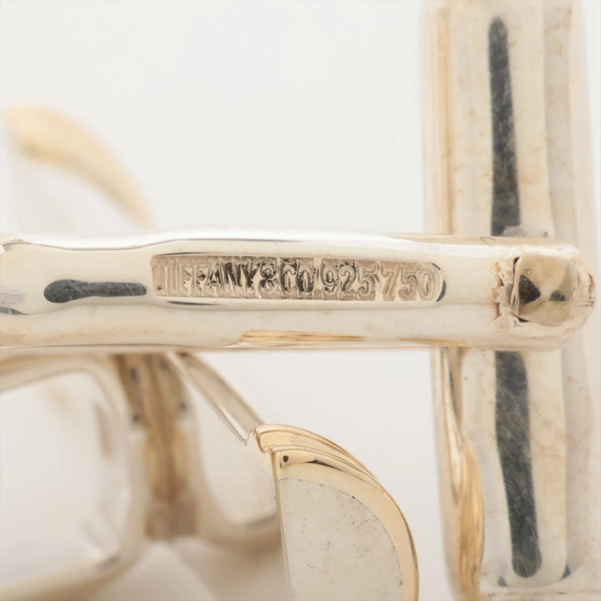 ティファニー ボタン カフス 750 925 コンビ NN7fe