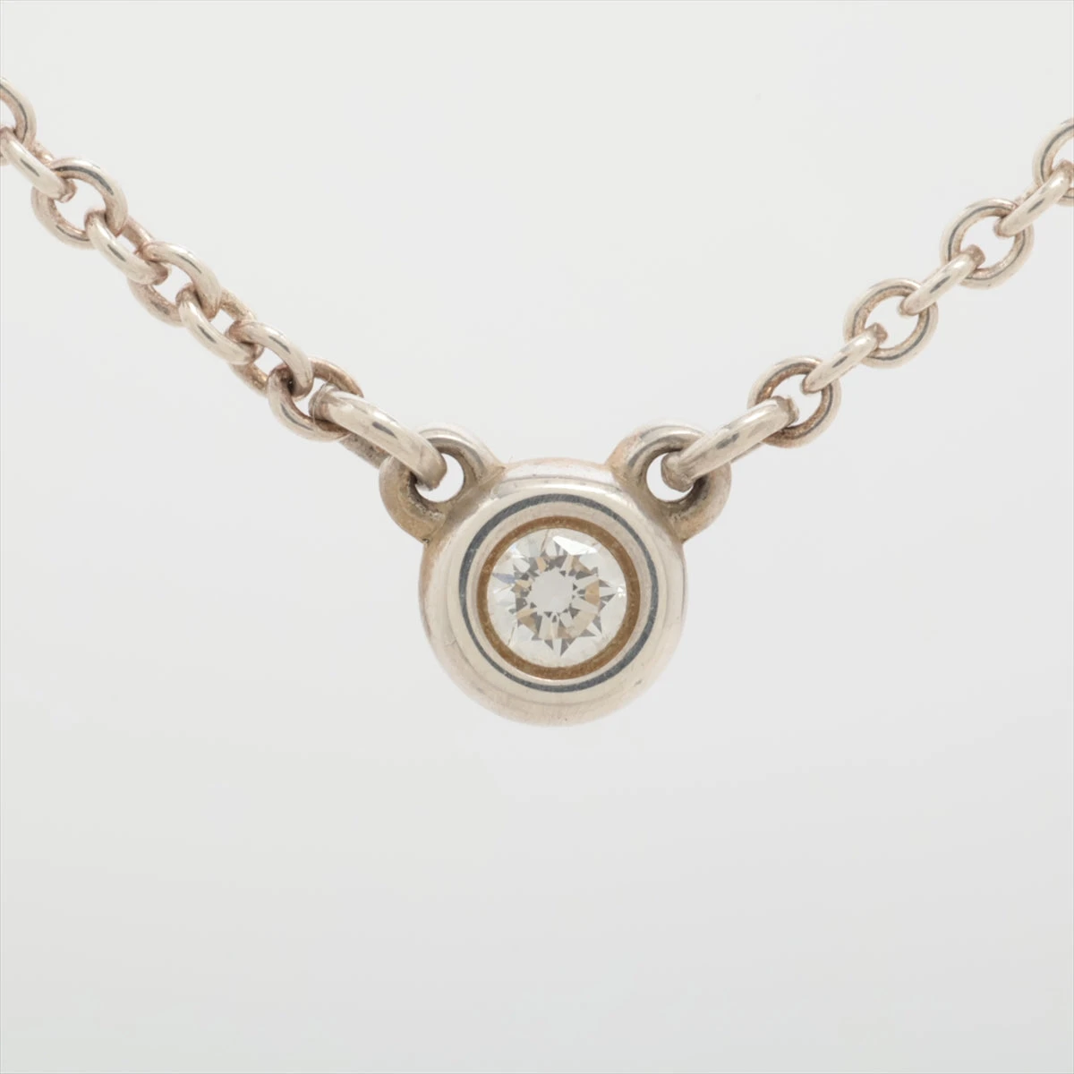 未使用品ティファニー バイザヤード 1Pダイヤモンド ネックレス　シルバー ティファニー バイザヤード 1P ネックレス 925 1.6g シルバー
