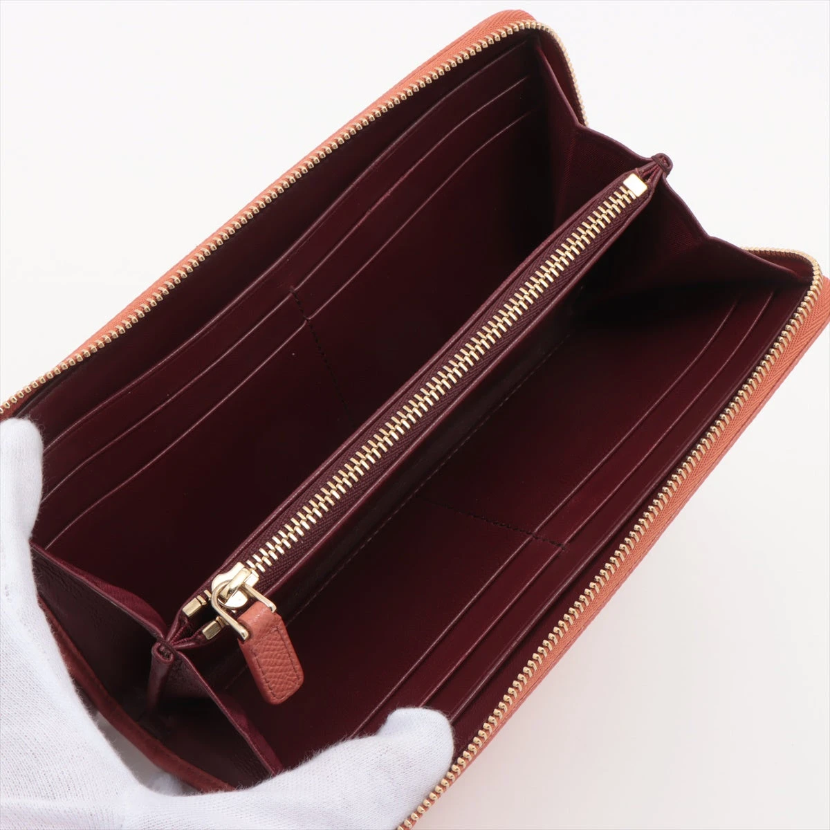 極美品 ✨ブルガリ サークルロゴ ラウンドファスナー ブラック