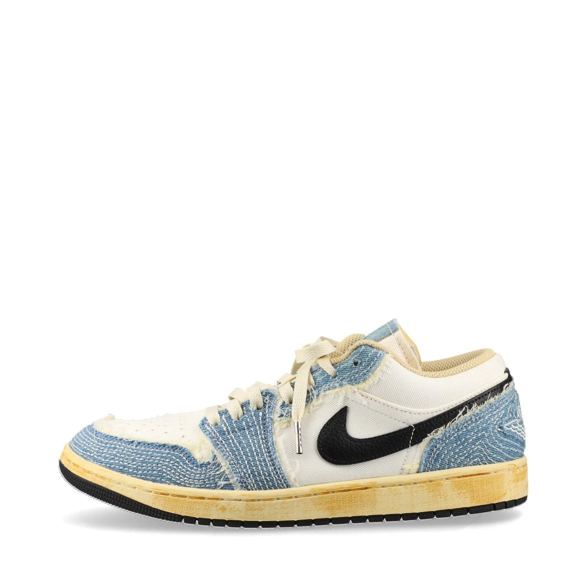 ナイキ AIR JORDAN 1 LOW 23AW デニム×レザー スニーカー 27.5cm