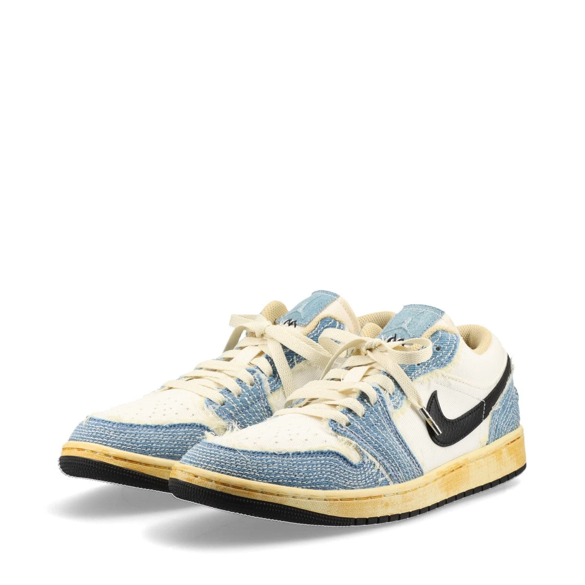 ナイキ AIR JORDAN 1 LOW 23AW デニム×レザー スニーカー 27.5cm