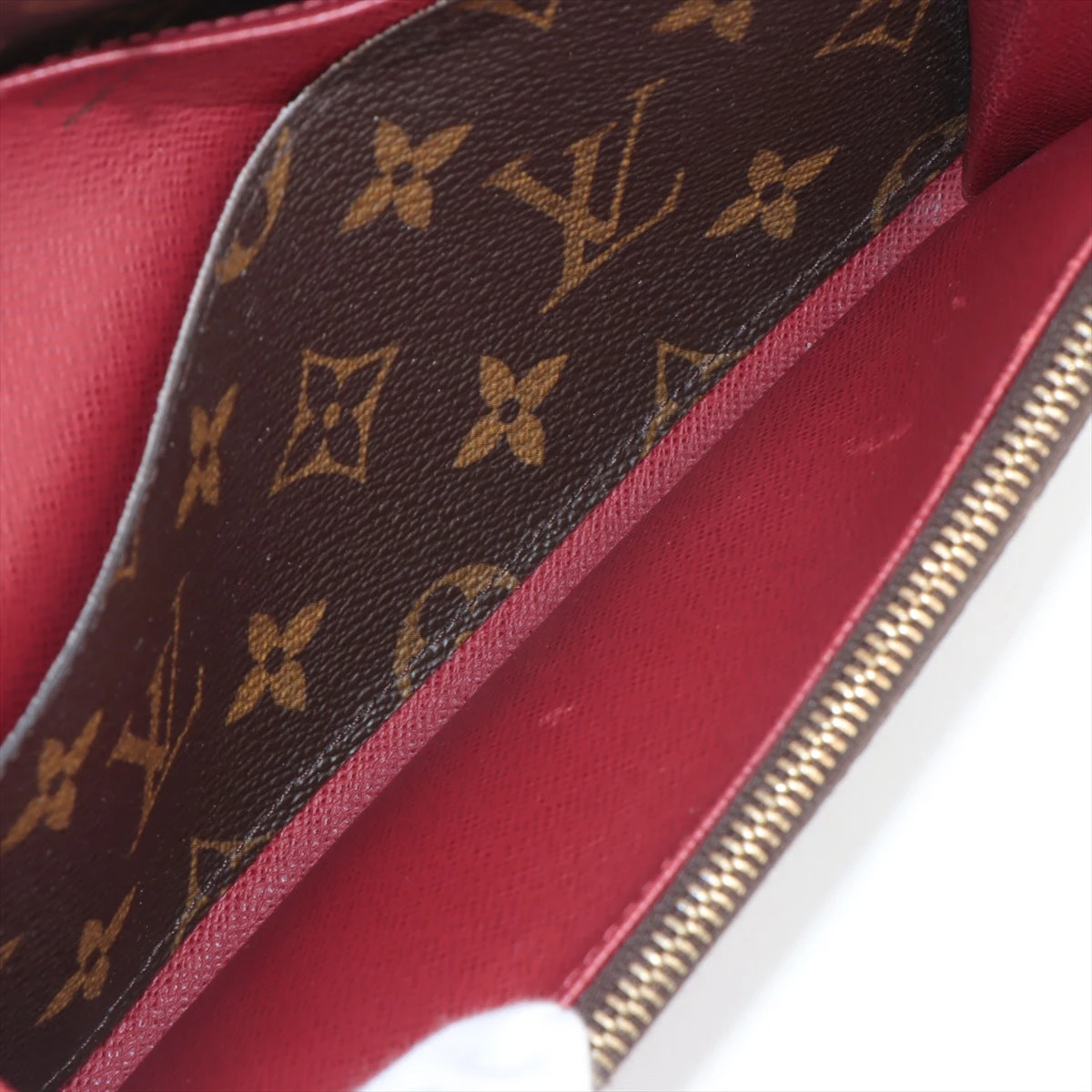 ヴィトン モノグラム ポルトフォイユエミリー M60136 ルージュ