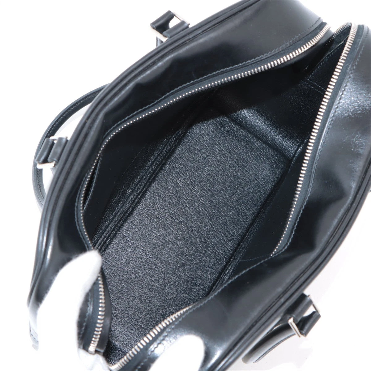 エルメス プリュム28 ボックスカーフ ブラック シルバー金具 □L:2008