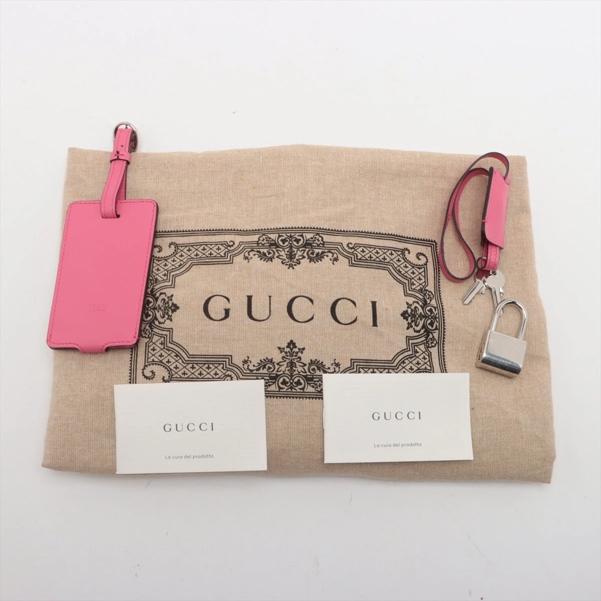 グッチ GGエンボス レザー 2WAYボストンバッグ ピンク 725282 A3283738