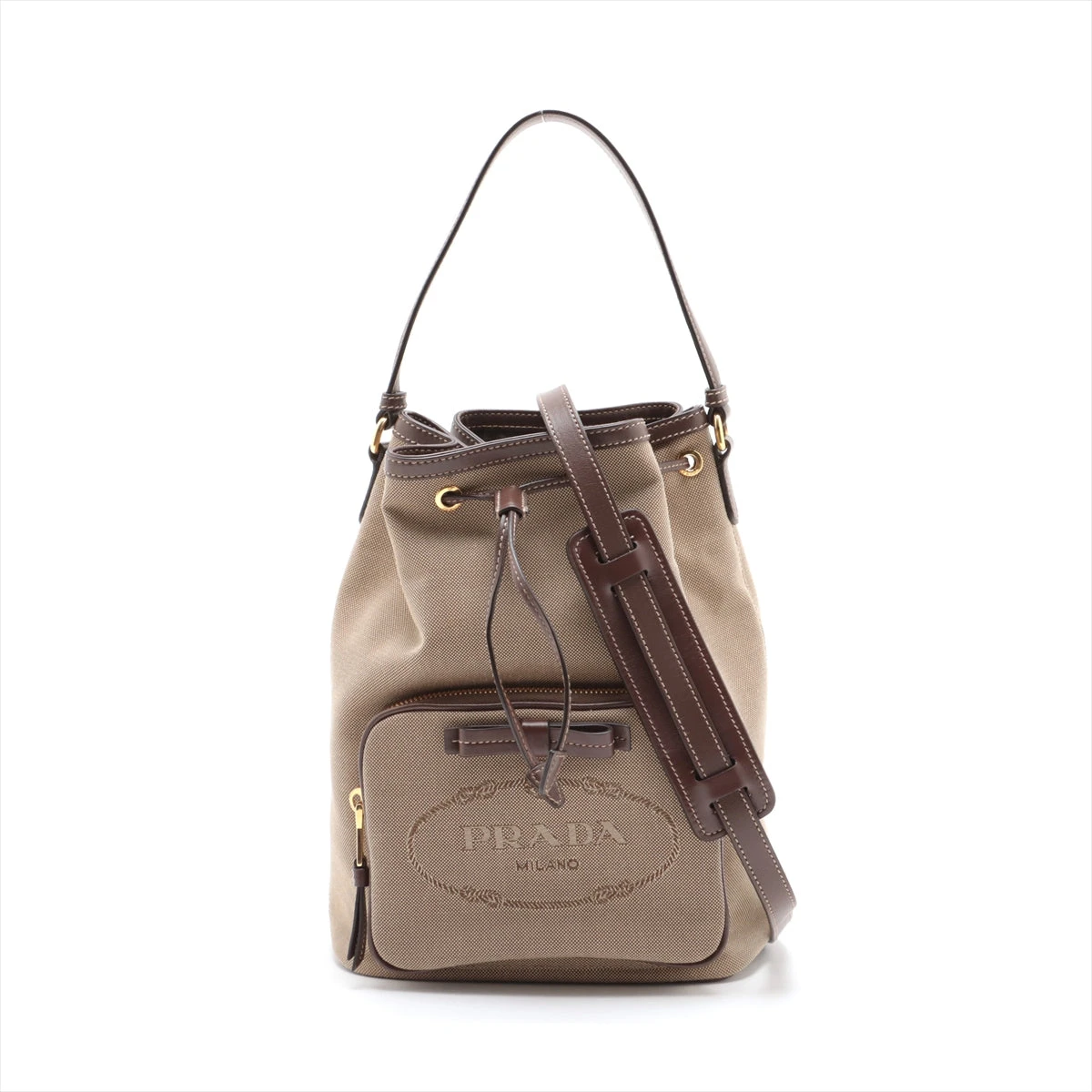 プラダ ロゴジャガード キャンバス×レザー 2WAYショルダーバッグ