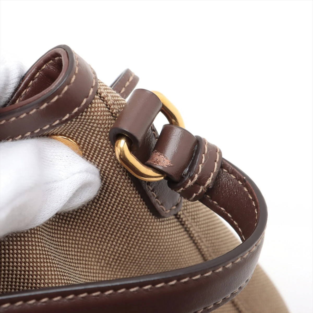 プラダ ロゴジャガード キャンバス×レザー 2WAYショルダーバッグ