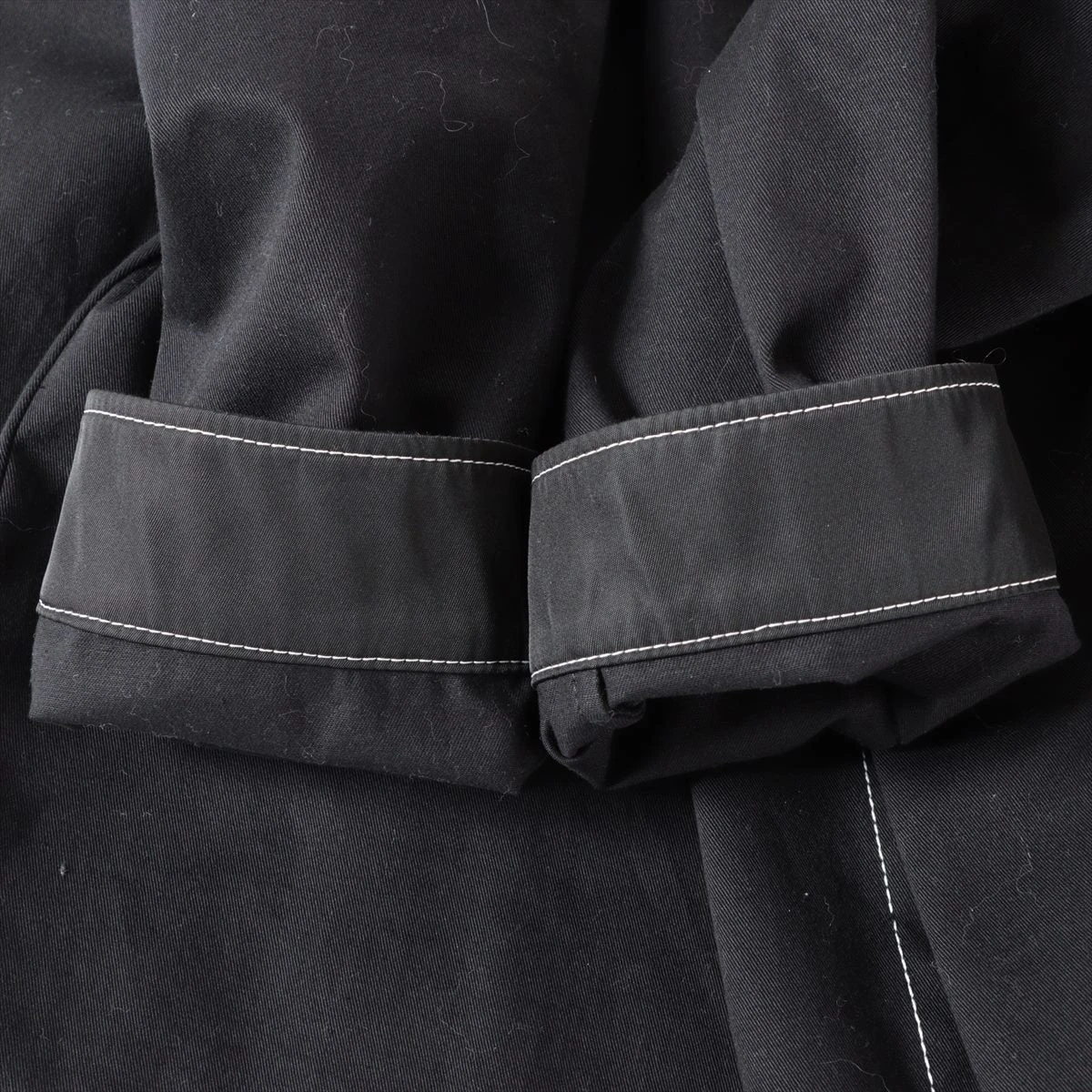 プラダ 23コットンストレッチシャツジャケット S ブラック SC696