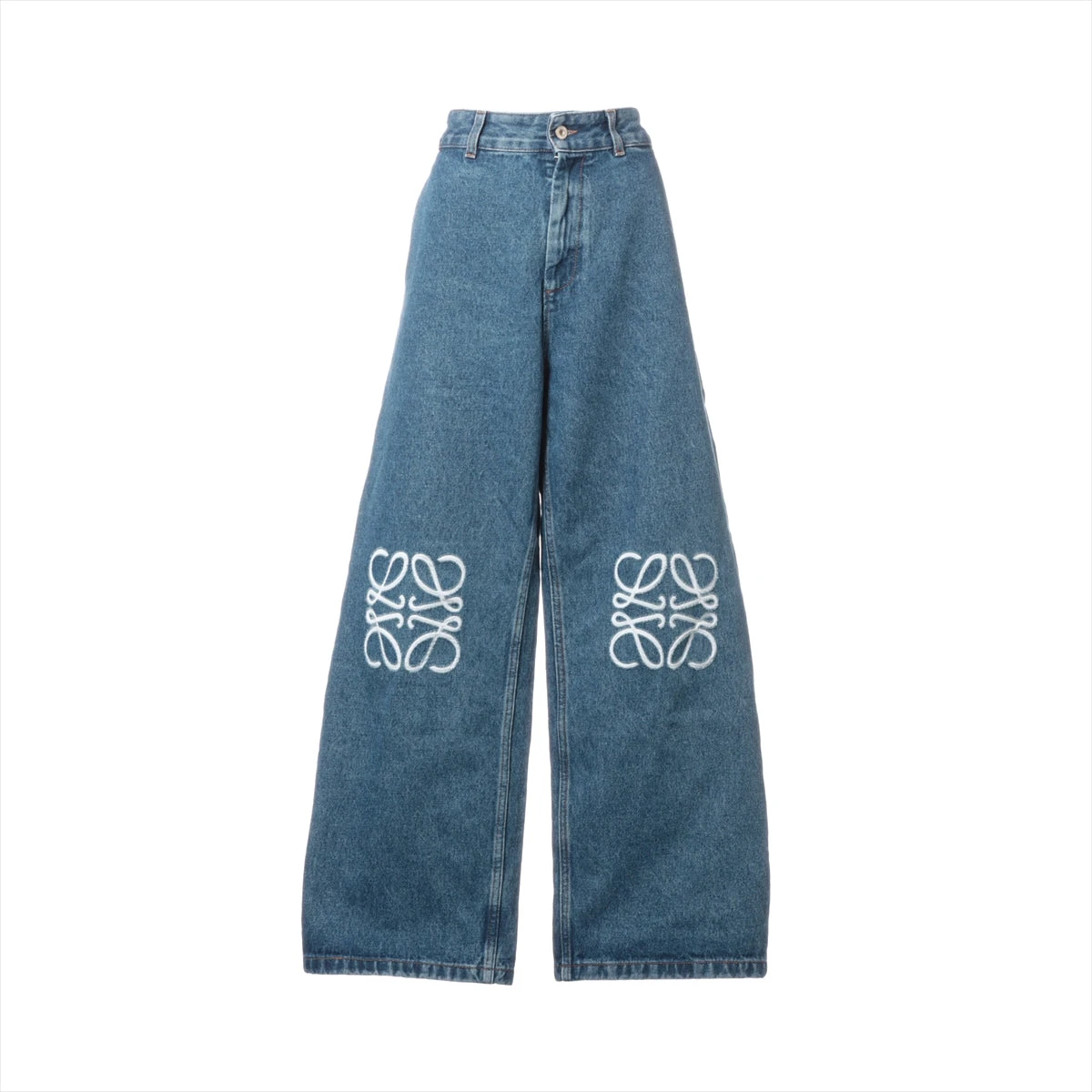 お買い得！！★ロエベ★ ウォッシュド デニム チェーン ジーンズ LOEWE ロエベ ボタンフライジーンズ FISHERMAN TURN UP JEANS